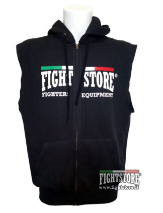 Felpa FIGHTSTORE smanicata con cappuccio e zip